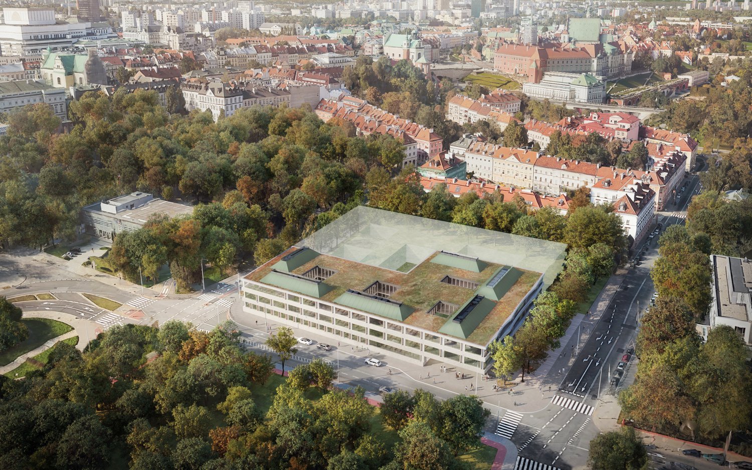 Recherche et enseignement bâtiment des sciences sociales de L'université de Varsovie-3